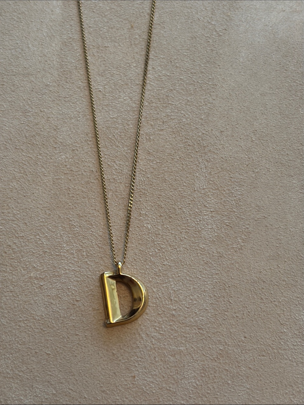 Jenny Bird Gold tone Initial 'D' Pendant Necklace